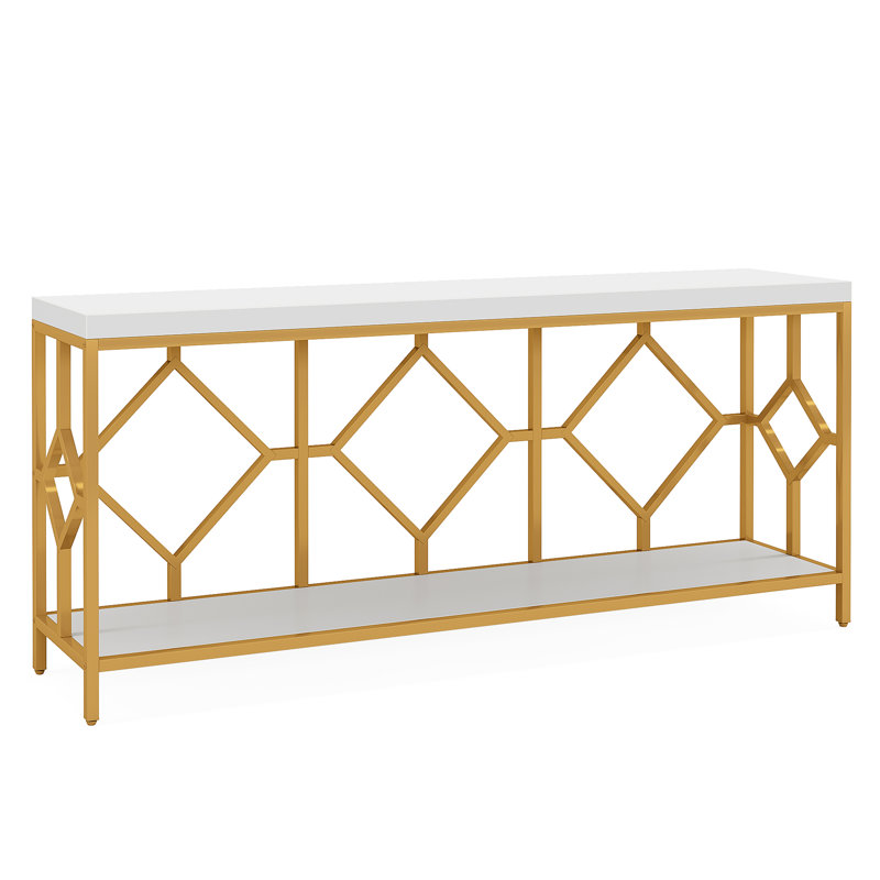 2-Tier Sofa Table,Console Table,Extra-Long Entryway Table